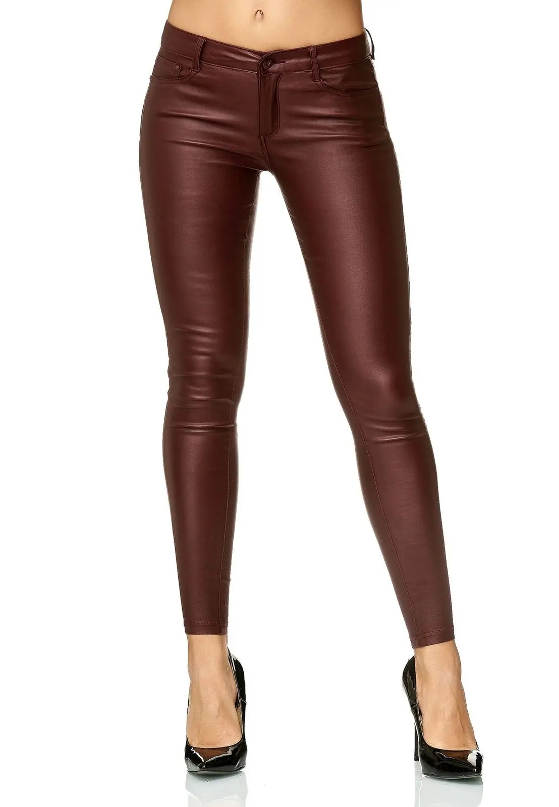 ZOGAA New Women's PU Leather Trouser Skinny Sexy Pants 2019 Autumn Fashions Solid Pencil Pants Biker Art Leather Trouser Outwear