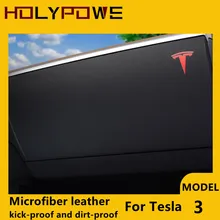 

For Tesla Model 3 Copilot Glove Box Anti-Kick Pad Microfiber Interior Leather Protection Mat Modified Car Accessories Decoration