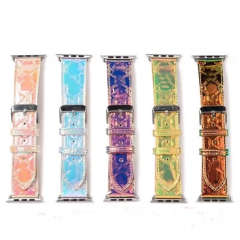 

Luxury sup style watch band Wristband Genuine Leather band for Apple Watch Series 4 3 2 1 Strap for iWatch 38 42mm 40 44mm New