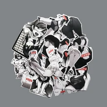 30 шт черный и белый мультфильм кролик девушка стикер красота отаку забота тренд чемодан граффити наклейки для блокнота Мода