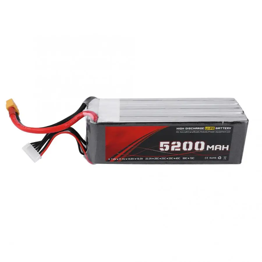 

Hot 11.1V/14.8V/18.5V/22.2V 5200mAh/2200mAh Lithium Battery XT60 Plug for RC Drone Boat Helicopter 60C/25C LiPo Battery Car Airp