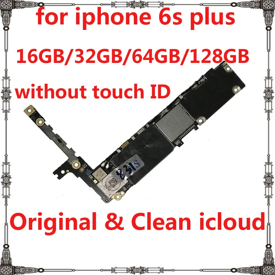 

Full chips unlocked Motherboard for iphone 6s plus 6sp 16GB 32GB 64GB 128GB without fingerprint for iphone 6s plus Mainboard