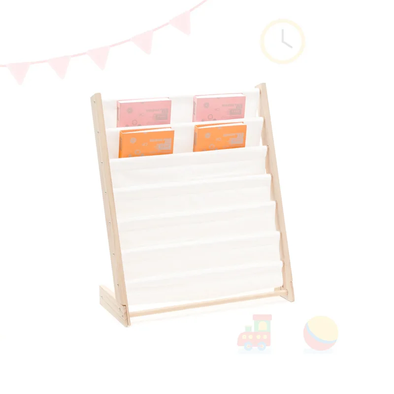 

Northern European-Style CHILDREN'S Room Book & Magazine Rack Simplicity Solid Wood 7-Layer Storage Newspaper Rack Magazine Rack