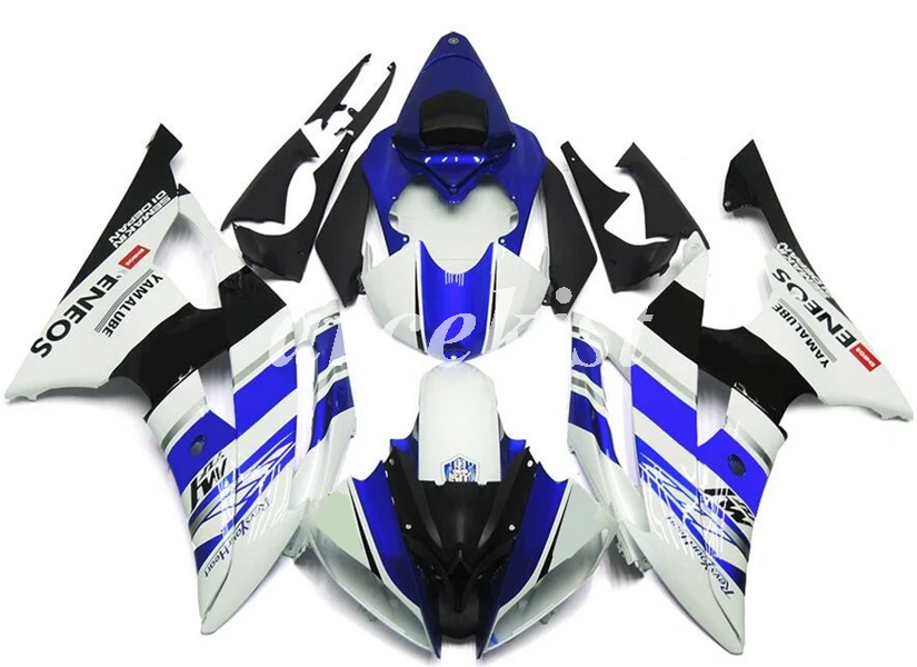 

New ABS Injection Mold Fairings Kit Fit For YAMAHA YZF - R6 2008 - 2016 08 09 10 11 12 13 14 15 16 Bodywork set white blue