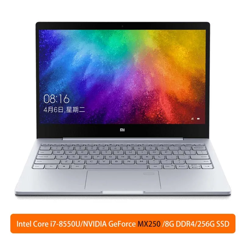 i7 8G 256G MX250 S Xiaomi ноутбук Air 13,3 дюймов четырехъядерный i5 i7 8G MX250 ультра тонкий ноутбук 512G 256G SSD FHD PC для игр и работы в офисе - Цвет: i7 8G 256G MX250 S
