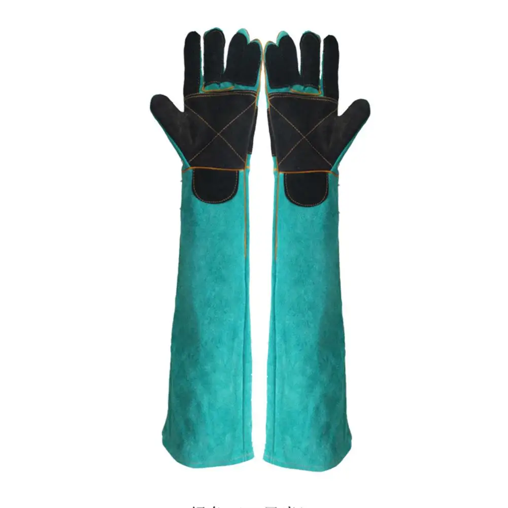 Pet Gloves Cowhide Anti-grasping Anti Bite Protective Gloves Cat Dog Gardening Work Pets Training Handling