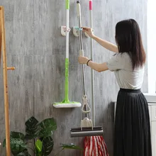 Многофункциональная тряпка для швабры без гвоздей с прочным нескользящим крюком для туалета, ванной комнаты, для хранения метлы, для ухода за ребенком