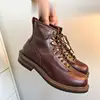 U1 Super Quality Handmade Cowhide Genuine Leather American Style Work Boots ► Photo 3/6