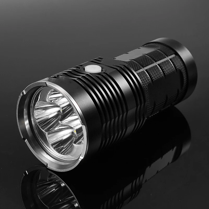 

JIGUOOR Super Bright LED Flashlight IPX-8 Waterproof Q8 4x XP-L 5000LM Powerful Professional Multiple Operation Procedure 18650