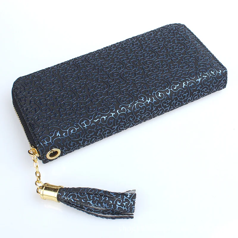 

Wallets Women Long Clutch Totems Print Tassel Card Holders Phone Pocket Purse Lady Money Pouch Handbag Women Wallet Carteras