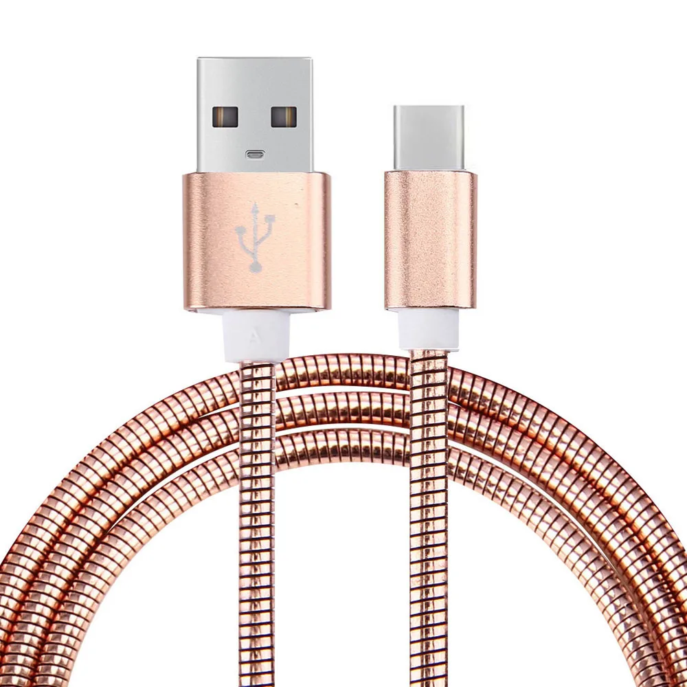 High Quality 1M Soft Metal USB-C USB 3.1 Type C Data Charge Charging Cable Faster Charger Type C Connector#LR2