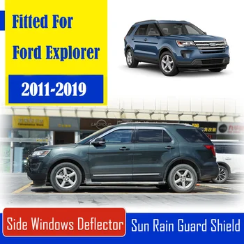 

1 Set Chrome Side Vent Sun Shade Window Visors Rain Guard Deflectors For Ford Explorer 2011-2019
