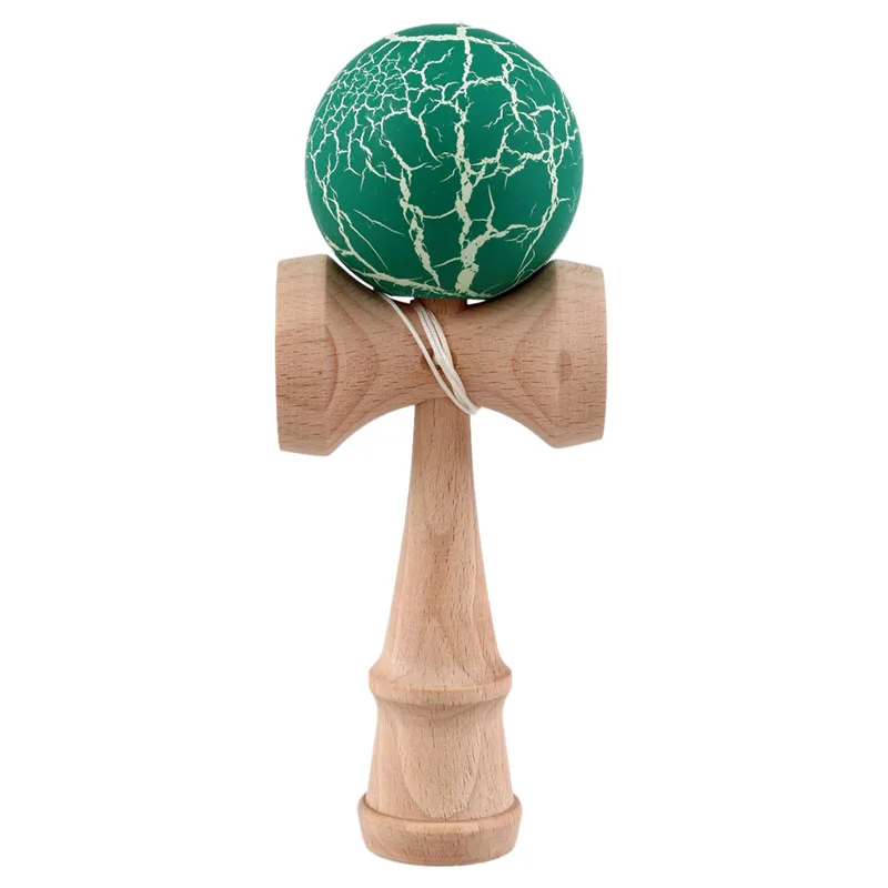 Crack paint шар Kendama умелое жонглирование игра мяч Японская Традиционная игрушка шарики Развивающие игрушки для детей-синий - Цвет: Green