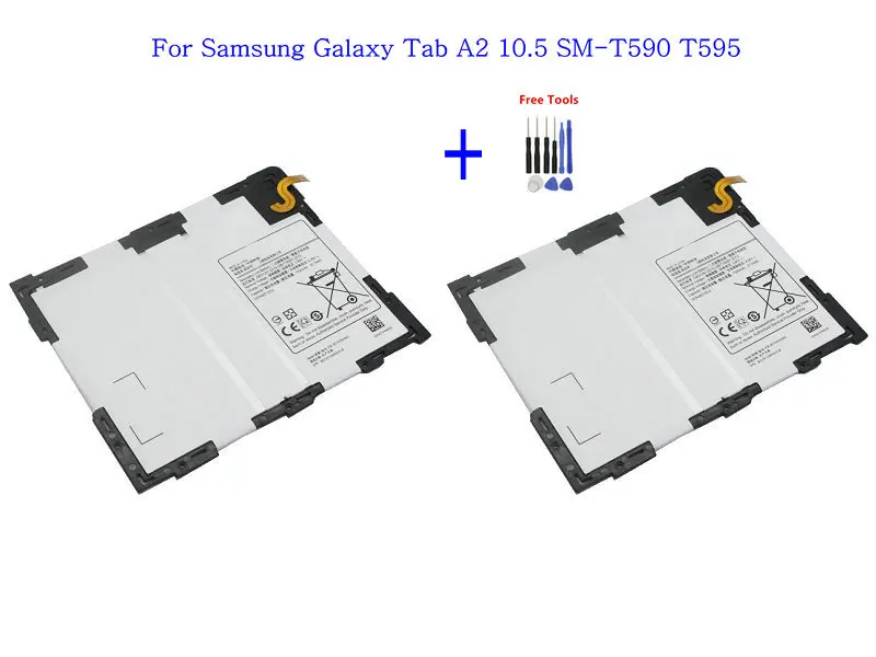 2x7300 mAh Замена батареи планшета EB-BT595ABE для Samsung Galaxy Tab A2 10,5 SM-T590 T595 батареи+ набор инструментов для ремонта