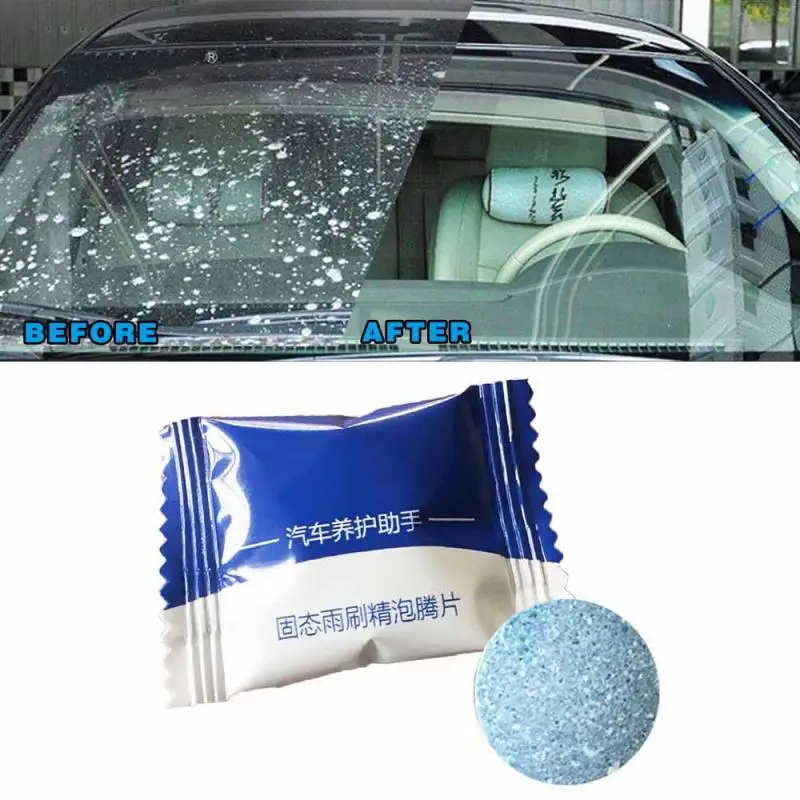 

10PCS Car Screen Glass Wash Tablets Universal Concentrated Effervescent Tablet Windshield Cleaner Wash Cleaning Detailing Agent