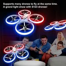 Rc drone s123 led luz quadcopter rádio controle remoto ufo controle de mão altitude hold modo headless helicóptero presente brinquedo para criança