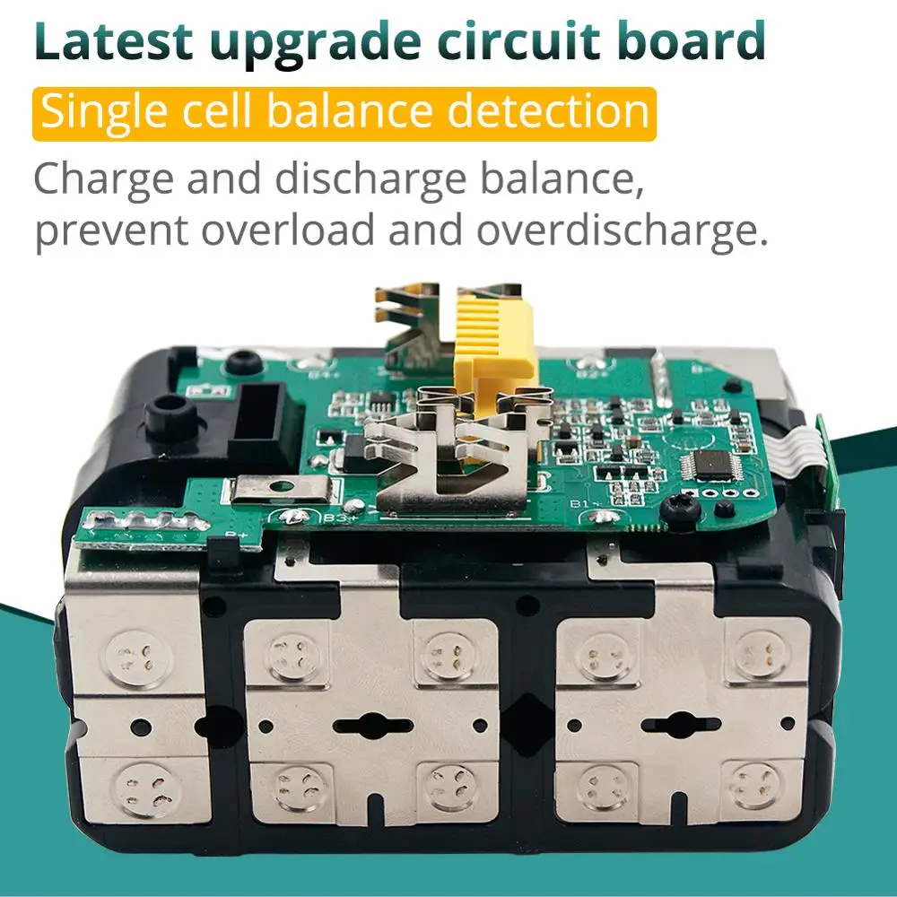 With Latest Upgrade Circuit Board 18V 6000mAh Li-ion Power Tools Rechargeable Battery for Makita BL