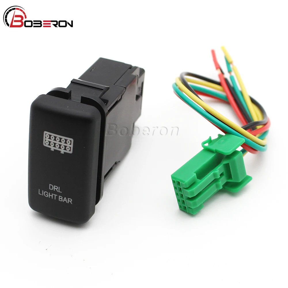 Interruttore A Pulsante On-Off Per Auto Per Toyota Tacoma Fj Cruiser Highlander Led Drl Light Bar Paraurti Spot Lights Interruttore Con Cavo