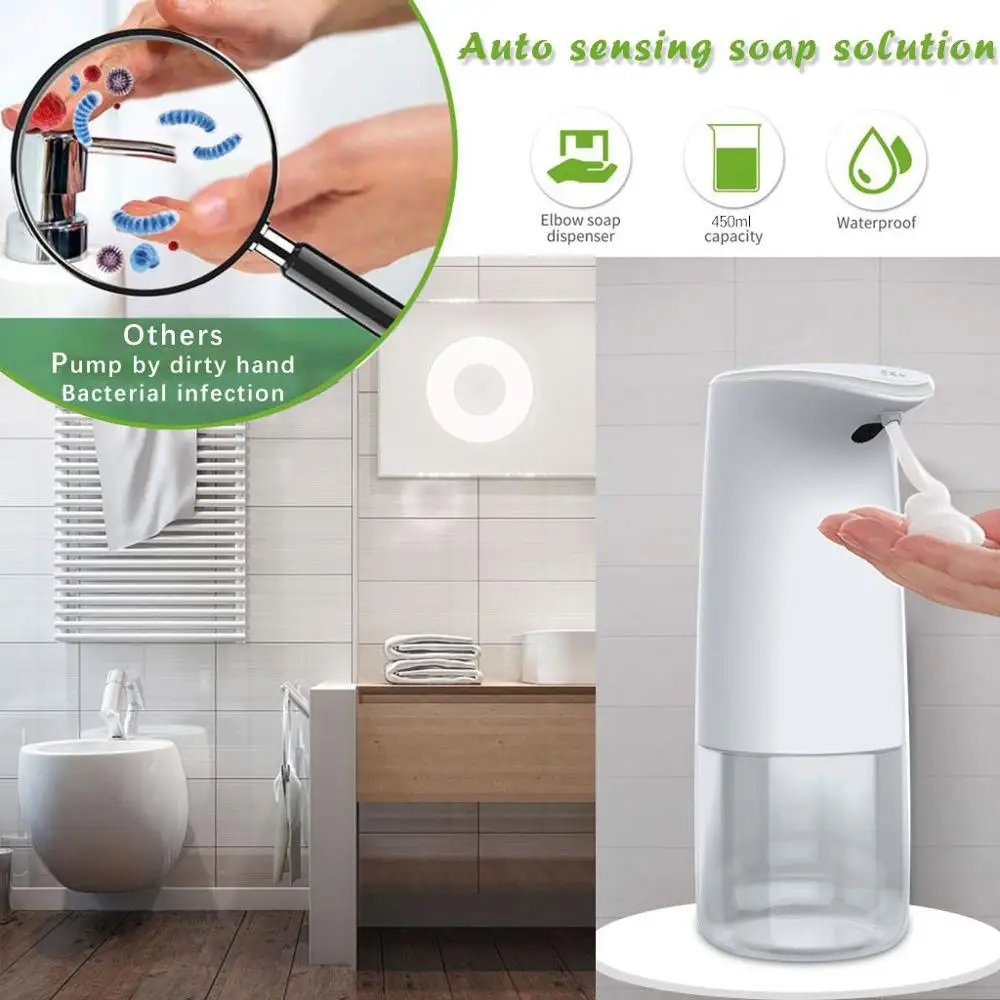 

2020 Clean Tools Touchless Liquid Soap Dispenser Smart Sensor Hands-Free Automatic Soap Dispenser Pump For Kitchen 450ML