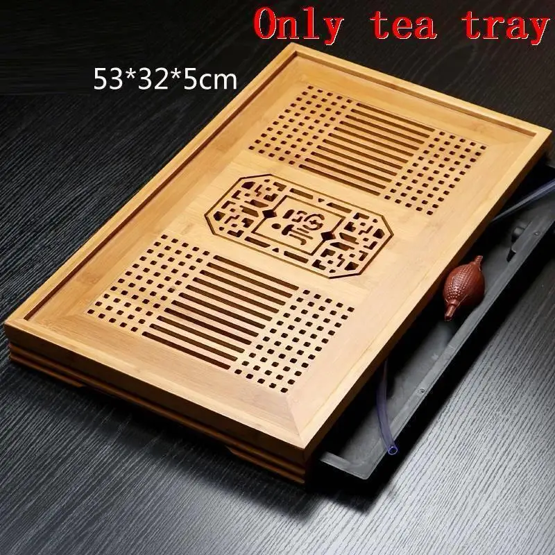 MODEL P Сервировочный китайский Juego De Table Te Chino набор церемоний контейнер бамбуковый Gongfu китайский серв Кунг-ИНГ трайкунг-фу чайный поднос - Цвет: MODEL P