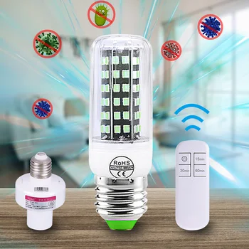 

E14 LED UV Desinfection Lamp E27 Led Germicidal Light UVC Lamp Sterilizer LED Ultraviolet Light Bulb 112 leds 220V 110V EU Plug