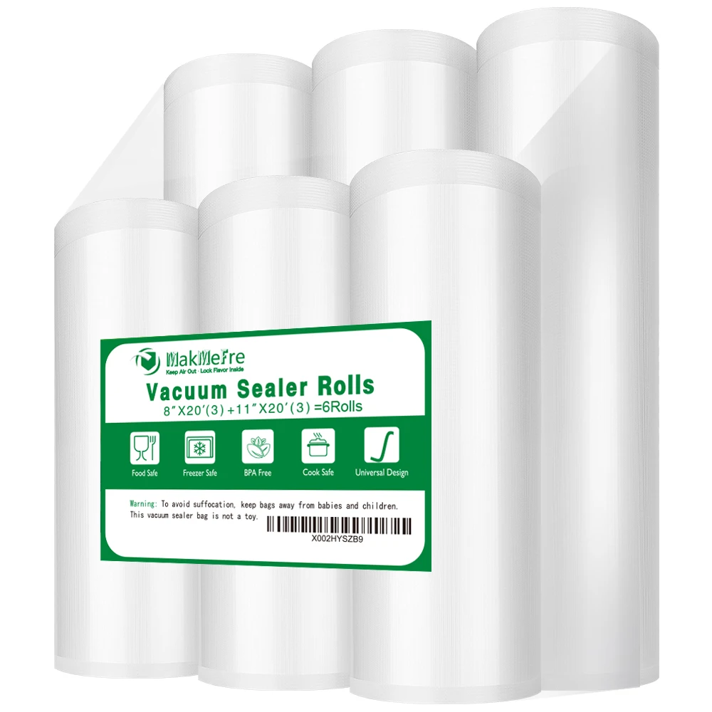 4 Mil Universal Vacuum Sealer Bags Rolls Embossed Storage Food Saver BPA  Free
