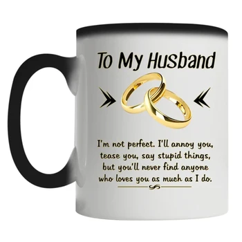 

NEW To My Husband I'm Not Perfect Mug Magical Color Change Mug Cup for Husband Reveals the Design Filled with Hot Liquid