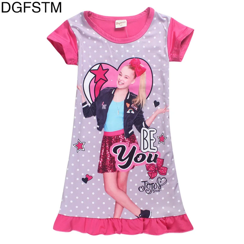 JOJO siwa/ г. Летнее праздничное платье с героями мультфильмов для детей футболка с короткими рукавами из хлопка+ штаны спортивный костюм Одежда для девочек, От 4 до 10 лет