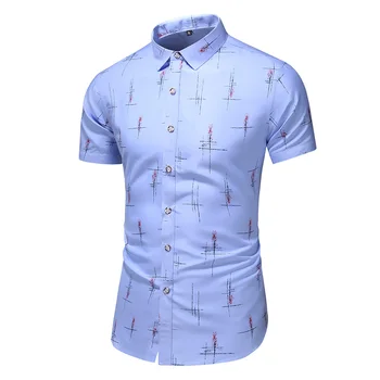 

Fashion 22 Style Design Short Sleeve Casual Shirt Men's Print Beach Blouse 2020 Summer Clothing Plus Asian Size M-XXXL 4XL 5XL