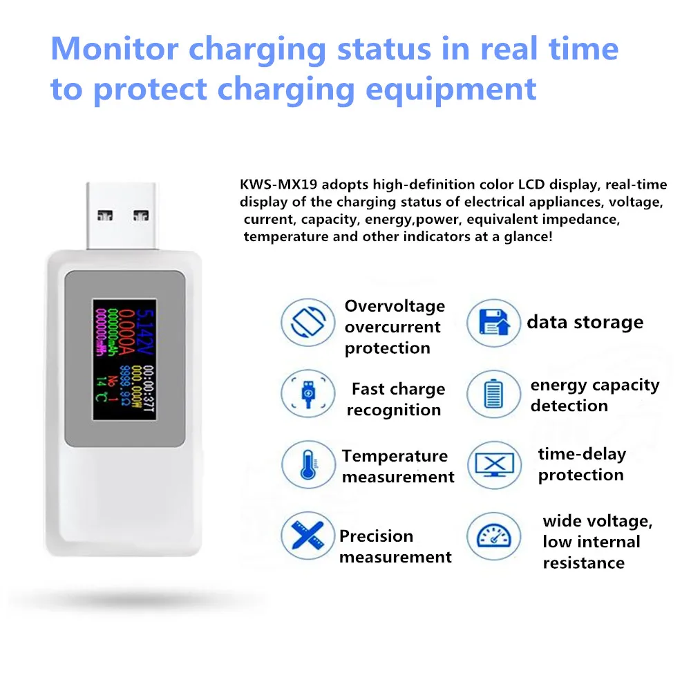 Тестер USB DC 4 V-30 V Напряжение счетчик времени Амперметр цифровой монитор отрезной Мощность индикатор банка Зарядное устройство индикатор 40% off