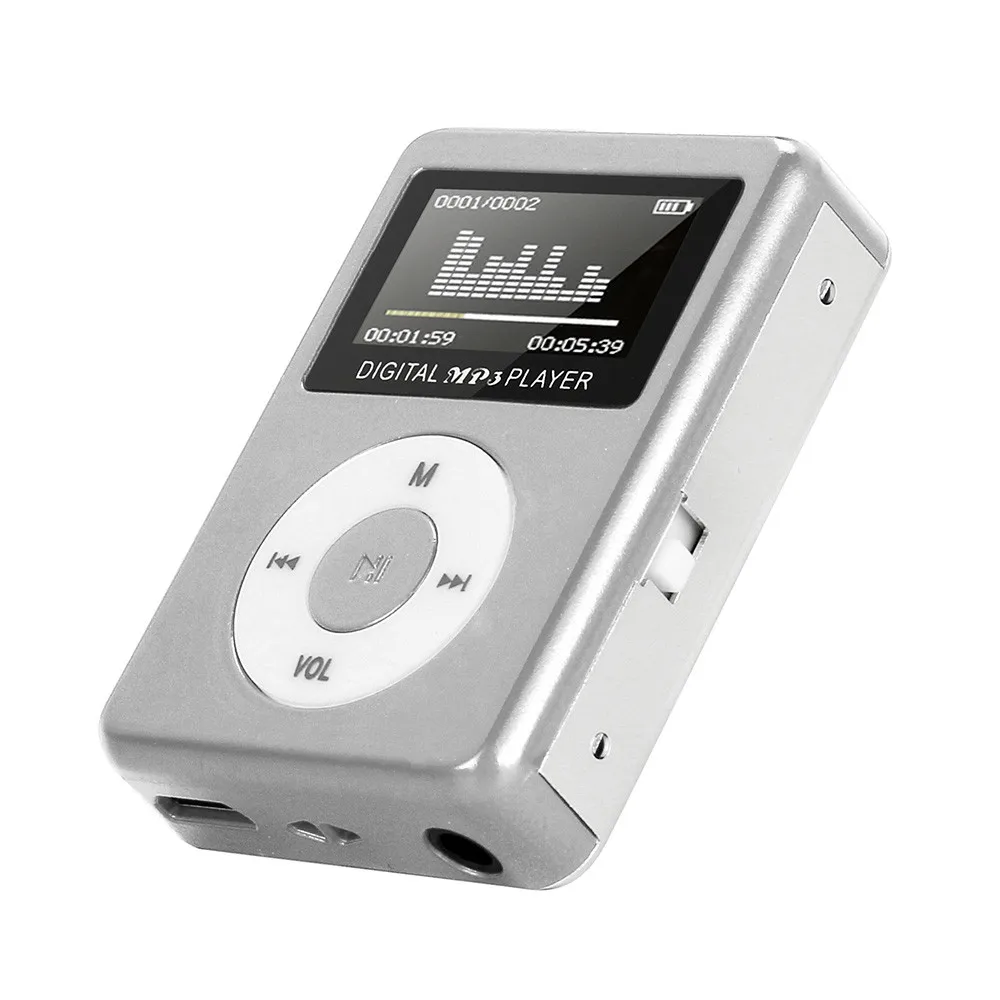 USB мини MP3-плеер ЖК-экран Поддержка 32 ГБ Micro SD TF карта# T2