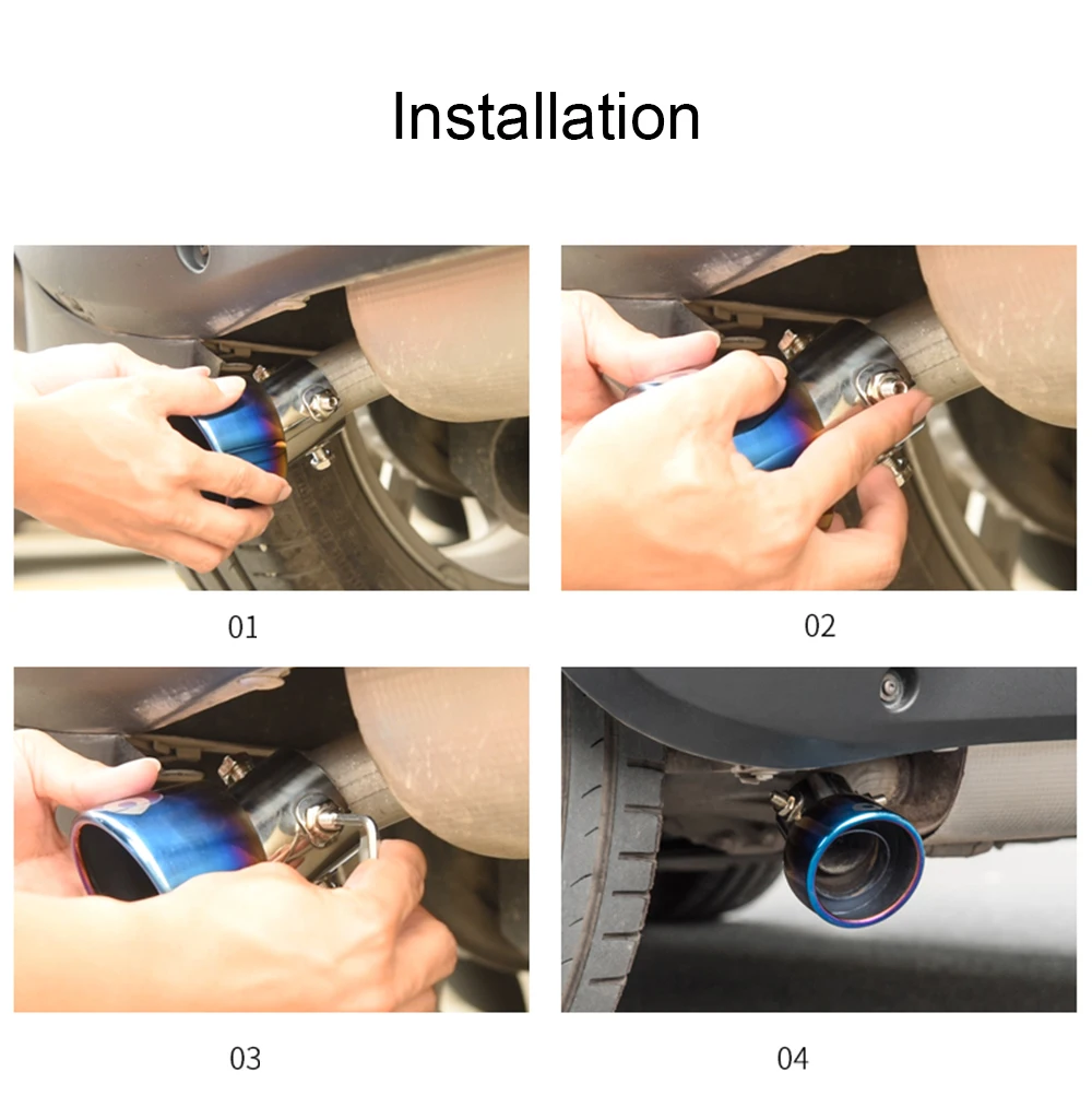 Escapamento de Carro Tubo de Escape Exterior para Novo Acessórios para Carros Inoxidável Modificado Decoração Smart Fortwo 453 451 Aço 15 fortwo 453 451, acessórios para carros