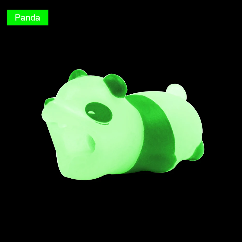 Panda CHIPAL светящийся защитный чехол для кабеля для животных органайзер для iPhone Дата-кабель USB намотка-держатель аксессуар Мультяшные кусачки - Цвет: Panda