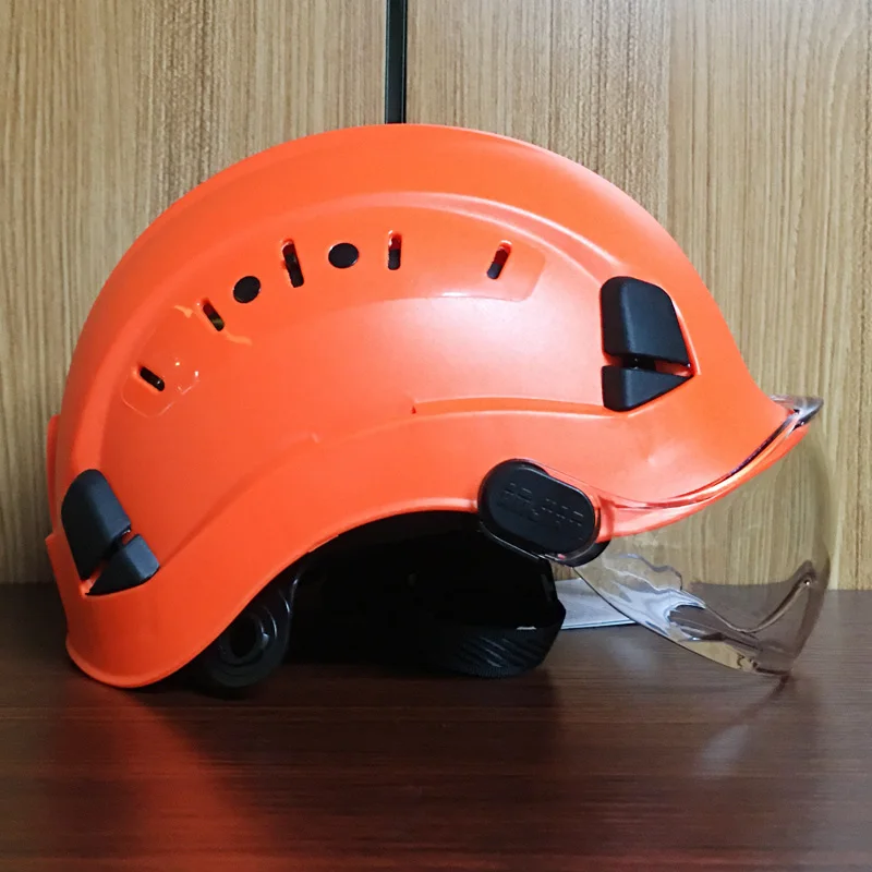 Safety Helmet With Goggles Men's Construction Hard Hat High Quality ABS Protective Helmets Work Cap For Working Climbing Riding fall restraint system Safety Equipment
