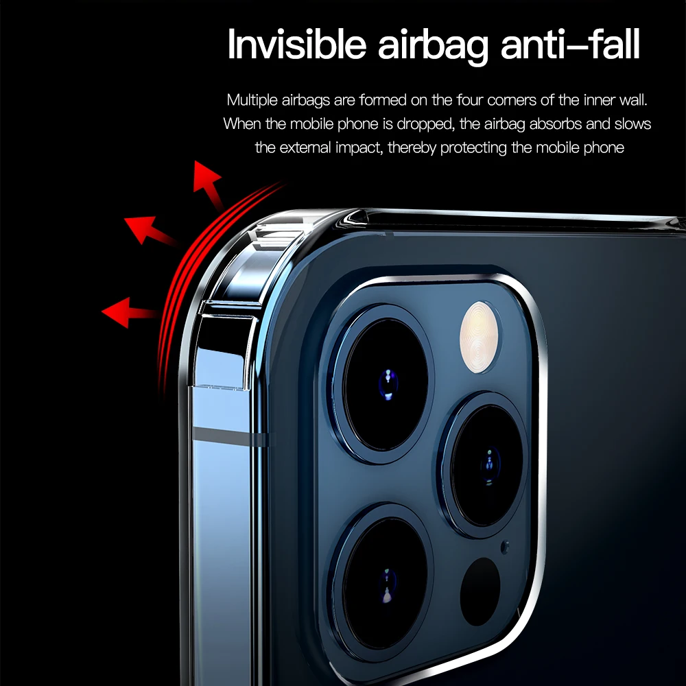 KEYSION Transparent Phone Case For iPhone 12 Pro Max Ultra Thin Clear Back Phone Cover for Apple iPhone 12 Mini 12 Pro Max