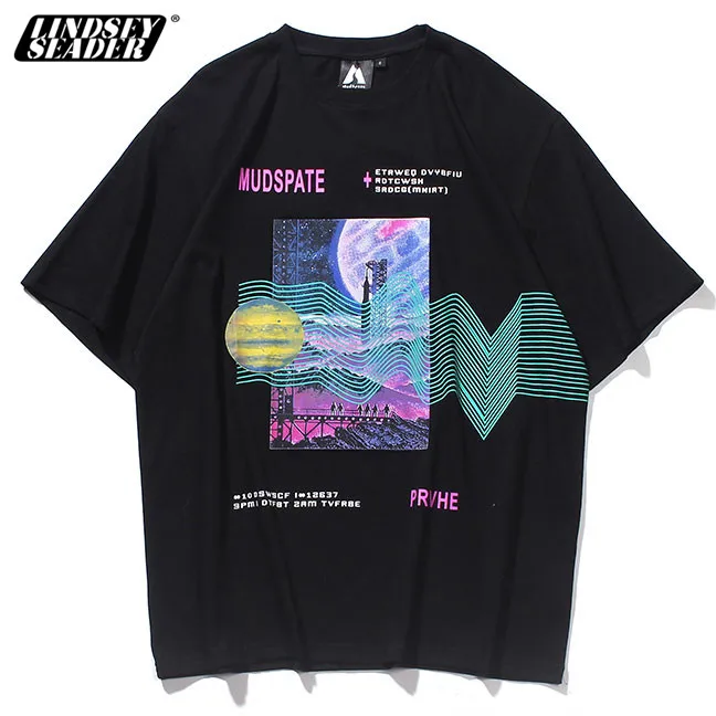 Мужские футболки Lindsey Seader эстетичные парные в стиле Vaporwave уличная одежда хип-хоп