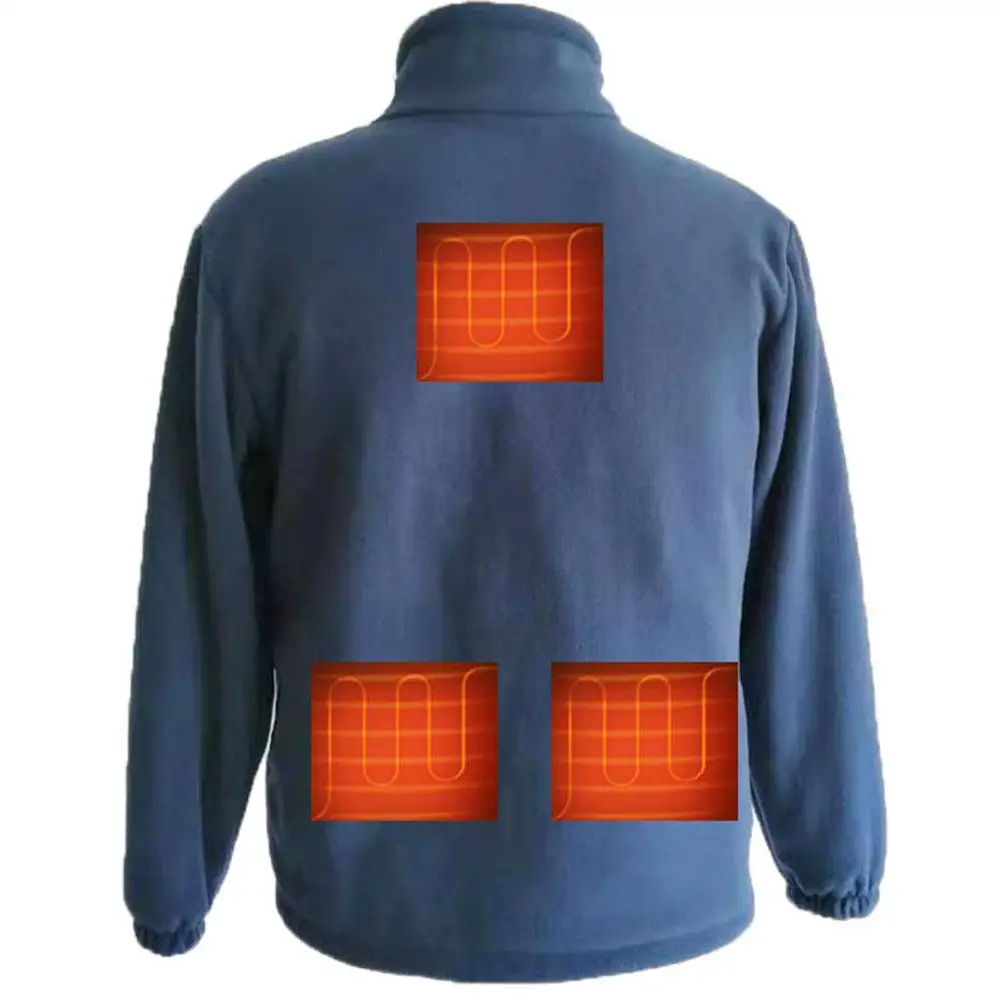 Теплая куртка утолщенный флисовый нагревательный жилет умный нагревательный костюм USB нагревательное одеяло из углеродного волокна нагревательная одежда с длинным рукавом