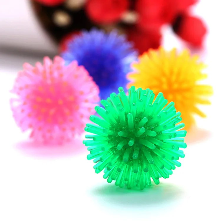 

Soft Cat Exercise Toy Floatable TPR Hedgehog Thorn Ball Pet Dog Puppy Kitten Interactive Chew Playing Scratch Teeth Cleaning