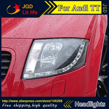 

Free shipping ! Car styling LED HID Rio LED headlights Head Lamp case for Audi TT 1999-2006 Bi-Xenon Lens low beam