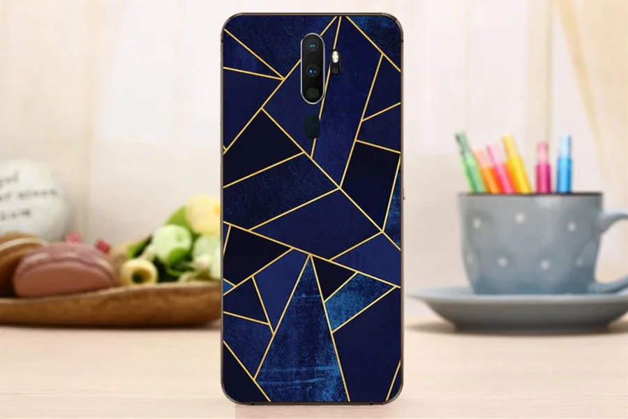Для OPPO A5 чехол роскошный чехол из ТПУ и силикона чехол s для OPPO A9 задняя крышка телефона Funda Coque