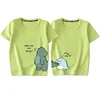 2022 Mother Kids Family Matching Outfit T-Shirts Clothes 100% Cotton Short Sleeve Dinosaurs Cartoon Parent Girls Boys Clothing 1