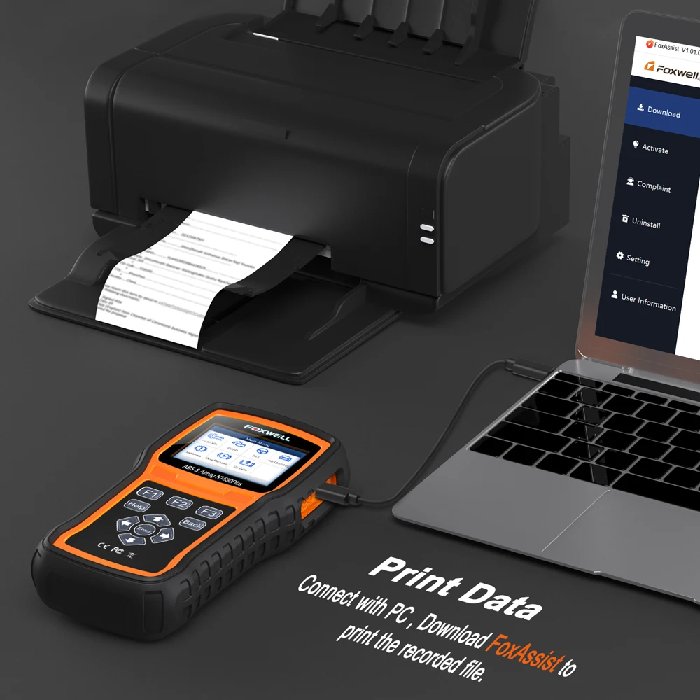 Автомобильный диагностический сканер Foxwell NT630 Plus OBD2 считыватель кодов для