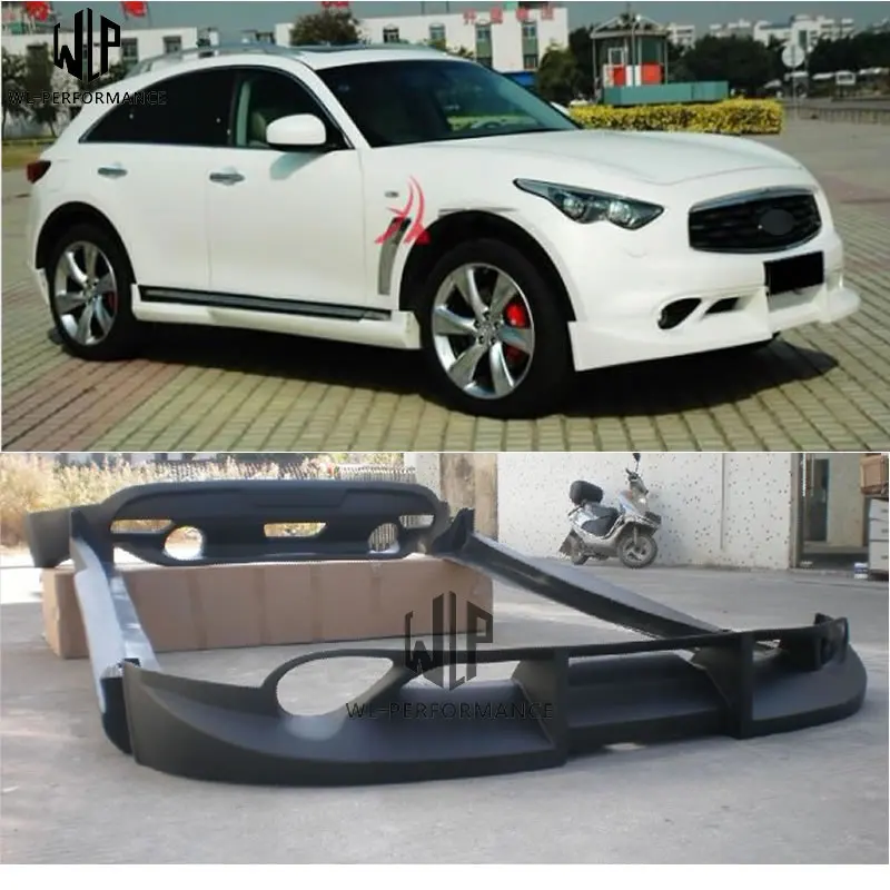 FX35 QX70 PU Неокрашенный Черный праймер Авто кузова наборы передняя губа задний