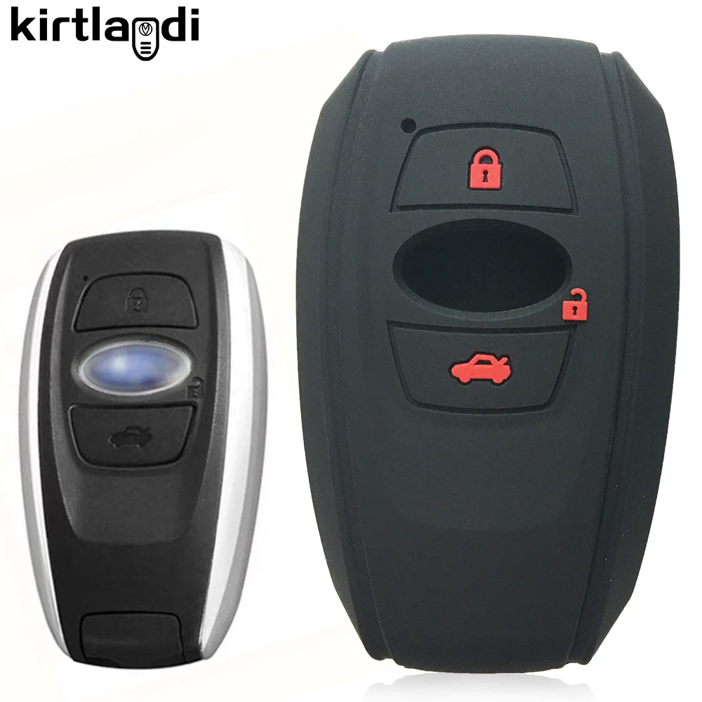 3 buttons silicone key holder keychain protective for Subaru XV SV Forester BRZ accessori car key case cover key case key case cover car key shell