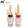 2PCS gold-plated binding post banana socket connector 4mm banana plug amplifier speaker terminals Non-magnetic wire connector ► Photo 1/6