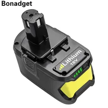 Bonadget 18V 9000 мА/ч, литий-ионный аккумулятор P108 Батарея для Ryobi Батарея RB18L40 P2000 P310 для BIW180 L30 Перезаряжаемые Батарея