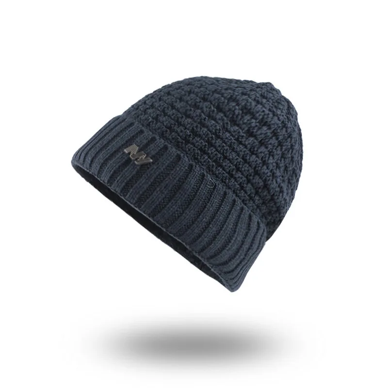 Winter Hats For Men Knitted Wool Caps For Women Plus Velvet Keep Warm Beanies Casual Thickening Caps Unisex Hats Bonnets