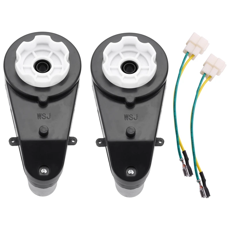 

2 Pcs 550 Universal Children Electric Car Gearbox With Motor, 12Vdc Motor With Gear Box, Kids Ride On Car Baby Car Parts