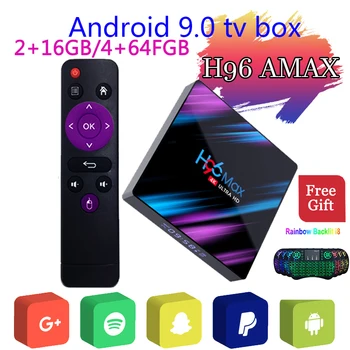 

Android H96 Max Smart IPTV Box Set-Top Box Bluetooth4.0 for Spain Portugal USA for tv box only no channels included