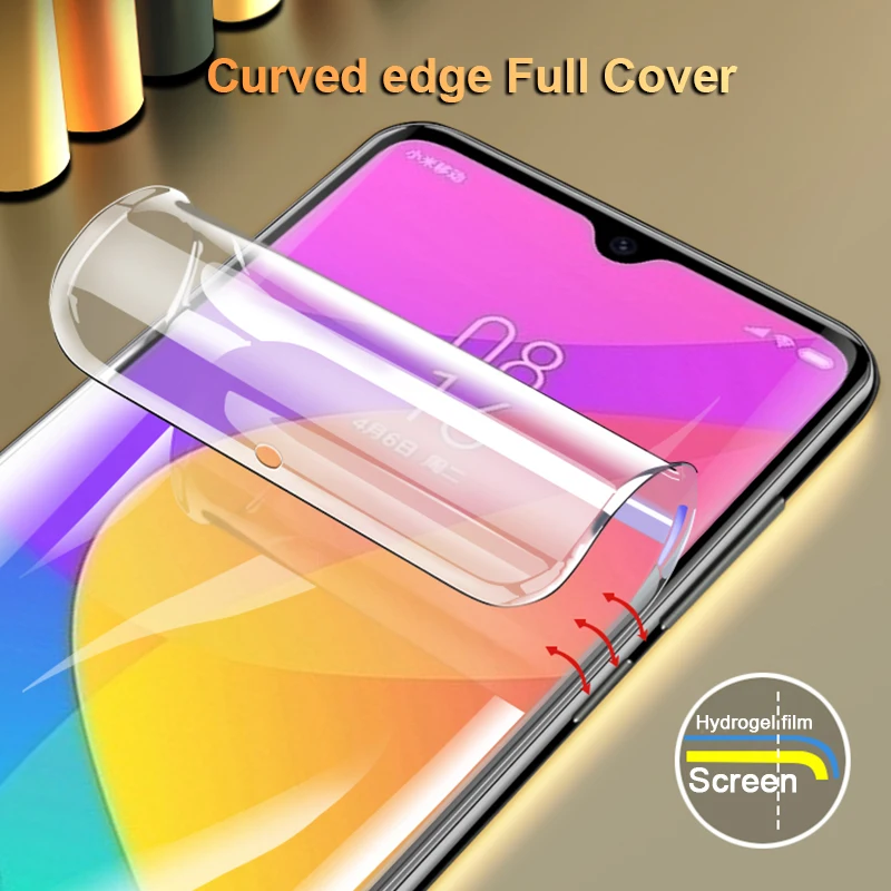 AOXIN полное покрытие протектор экрана для Xiaomi Mi 8 lite 9 SE CC9 Гидрогелевая пленка для Xiaomi Mi 9 CC9E мягкий TPU(не закаленное стекло